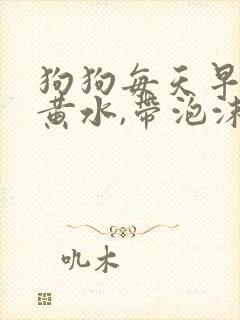 狗狗每天早上吐黄水,带泡沫