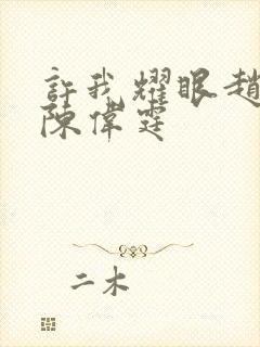 许我耀眼赵露思陈伟霆