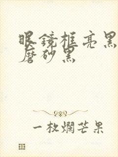 眼镜框亮黑色和磨砂黑