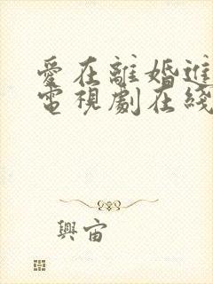 爱在离婚进行时电视剧在线免费观看