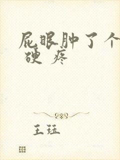 屁眼肿了个大包 硬 疼