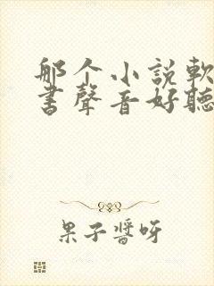 那个小说软件听书声音好听