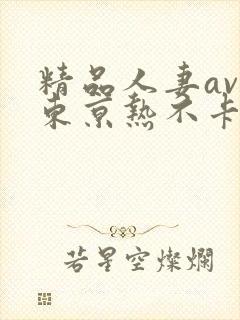 精品人妻av区东京热不卡封面