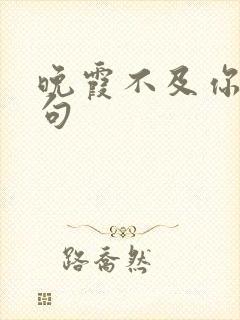 晚霞不及你的诗句