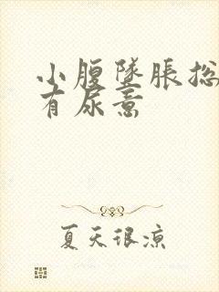 小腹坠胀总感觉有尿意