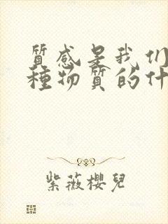 质感是我们对某种物质的什么或什么感受