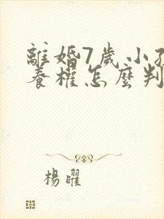 离婚7岁小孩抚养权怎么判