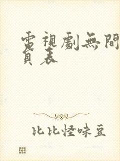 电视剧无间的演员表