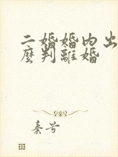 二婚婚内出轨怎么判离婚