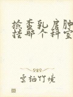 检查乳房肿块应挂哪个科室