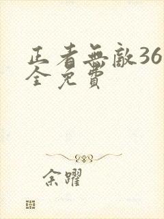正者无敌36集全免费封面