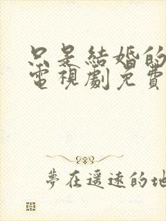 只是结婚的关系电视剧免费观看全集封面