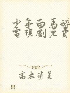 少年白马醉春风电视剧免费第21集播放