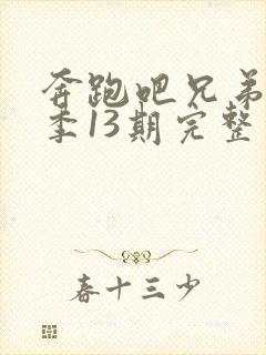 奔跑吧兄弟第三季13期完整版