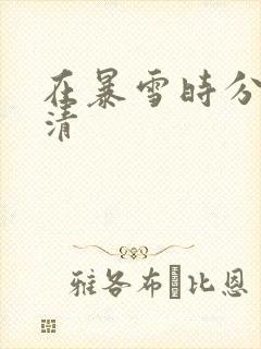在暴雪时分 高清