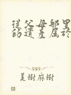 从父母那里继承的遗产属于夫妻共同财产吗