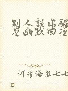 别人说你骗我怎么幽默回复