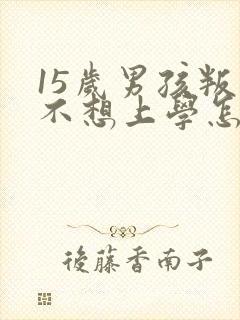 15岁男孩叛逆不想上学怎么办