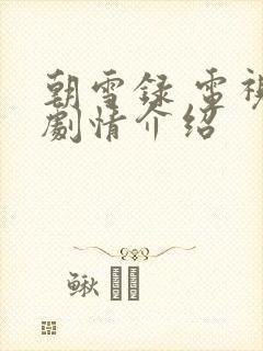 朝雪录 电视剧剧情介绍