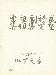 电视剧于成龙全集40集完整版免费观看