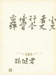 灵境行者小说无弹窗全文免费阅读