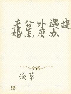 老公外遇提出离婚怎么办