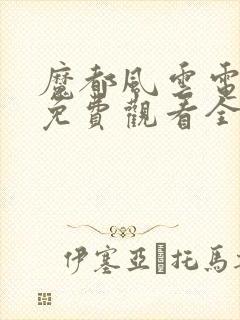 魔都风云电视剧免费观看全集