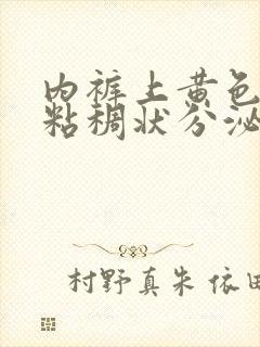 内裤上黄色鼻涕粘稠状分泌物原因