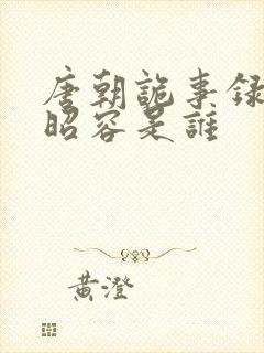 唐朝诡事录上官昭容是谁