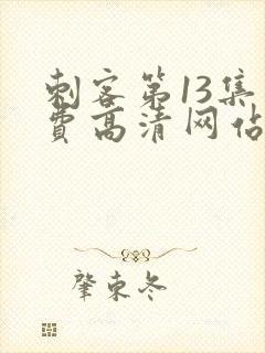 刺客第13集免费高清网站下载大全