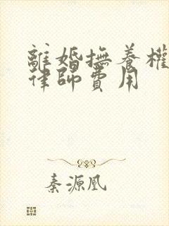 离婚抚养权官司律师费用封面