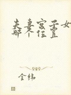 夫妻宫子女宫在哪个位置