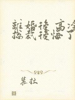 离婚后 高冷女总裁后悔了封面