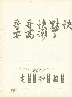 哥哥快点快点我要高潮了封面