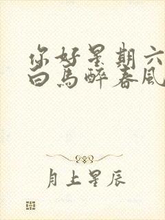 你好星期六少年白马醉春风哪一期