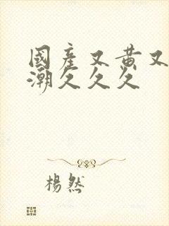 国产又黄又爽高潮久久久封面