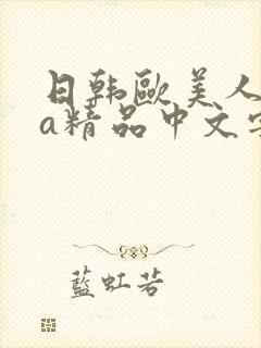 日韩欧美人妻va精品中文字幕