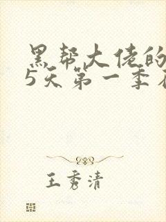 黑帮大佬的365天第一季在线播放免费观看