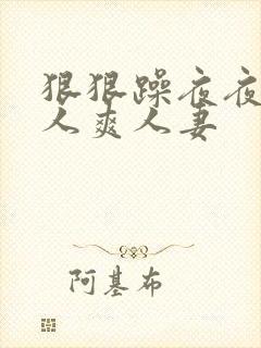 狠狠躁夜夜躁人人爽人妻封面