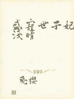 盛宠世子妃 苏浅晴