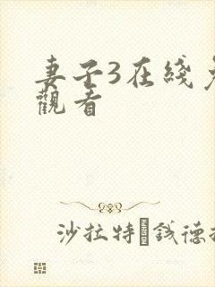 妻子3在线免费观看