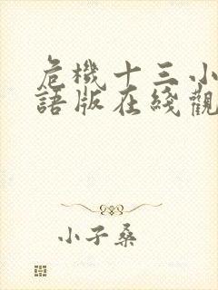 危机十三小时国语版在线观看高清封面