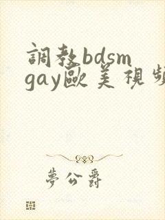 调教bdsm gay欧美视频