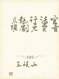 《执行法官》电视剧免费看封面