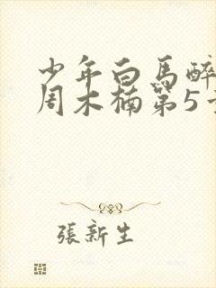 少年白马醉春风周木楠第5章