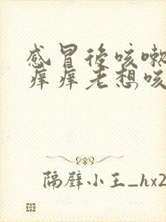 感冒后咳嗽嗓子痒痒老想咳嗽怎么办封面