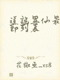 道诡异仙最新章节列表