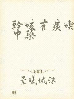 干咳有痰吃什么中药封面