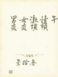 男女激情午夜爽爽爽视频