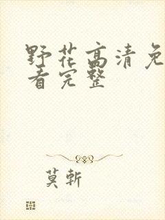 野花高清免费观看完整